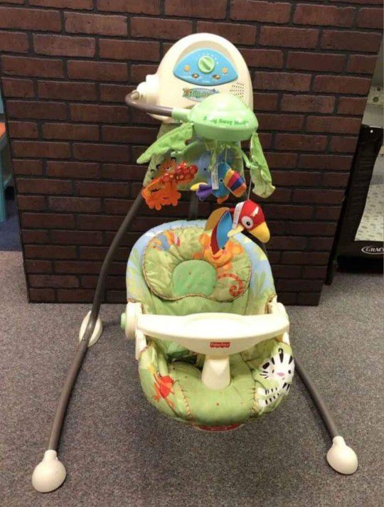 Rainforest Fisher Price Swing For A Baby Barely Used 