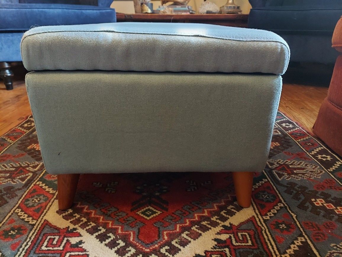 Light Blue Turquoise Storage Bench