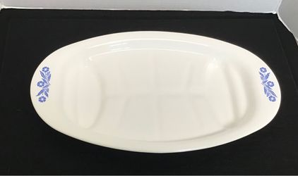 Corning Ware P-19 Platter Blue Cornflower 16 x 10