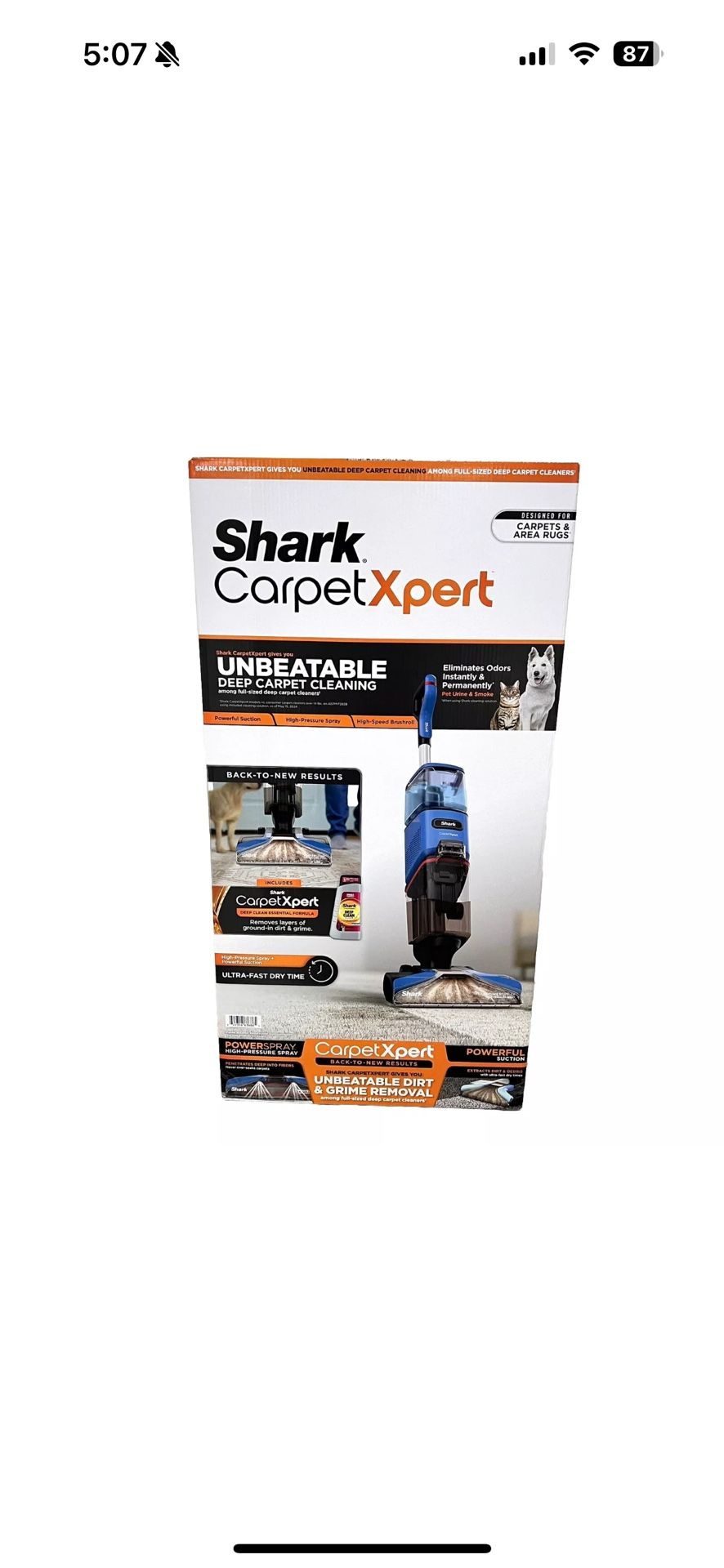 Shark CarpetXpert, Deep Cleaning Dirt Removal, Shampooer, Upright Carpet Cleaner
