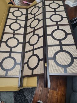 4 panel espresso wood beautiful room screen divider