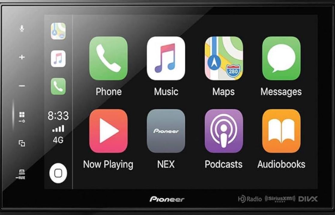 Pioneer DMH-W3000NEX 6.8" Double Din Multimedia Digital Media Receiver, Wireless Apple CarPlay and Android Auto, Bluetooth, Backup Camera Compatible,