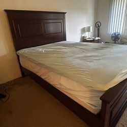 Queen/Full sized Bed Frame in cherry wood finish