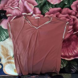Casual Soft Coral Pink Top