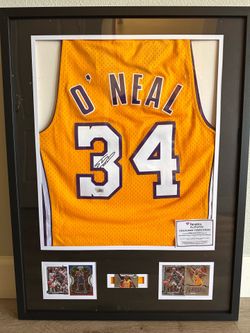 Shaq O’Neal fanatics authentic signed jersey framed