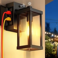 Dusk to Dawn Porch Light with Outlet 