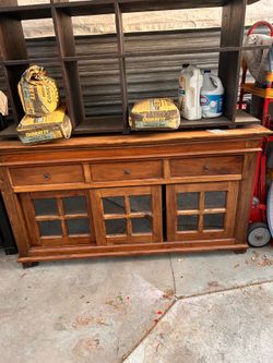 Wooden sideboard credenza buffet console antique