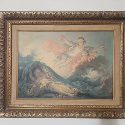 PAINTING : THE GODDESS AURORA TRIUMPHING OVER NIGHT with Frame 29.5 Inch  X 23 Inch