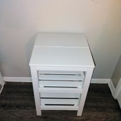 White Wooden Corner Table