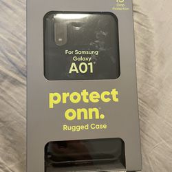 Samsung Galaxy A01 Case And Tempered Glass