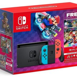 BRAND NEW NINTENDO SWITCH, TWO GAMES INCLUDED!!!!