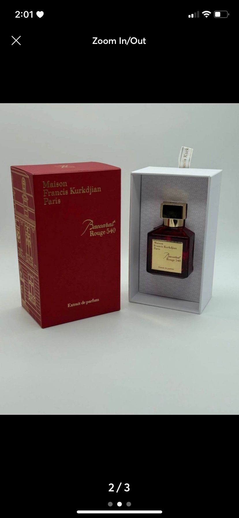 5mL Sample | MFK baccarat rouge 540 extrait