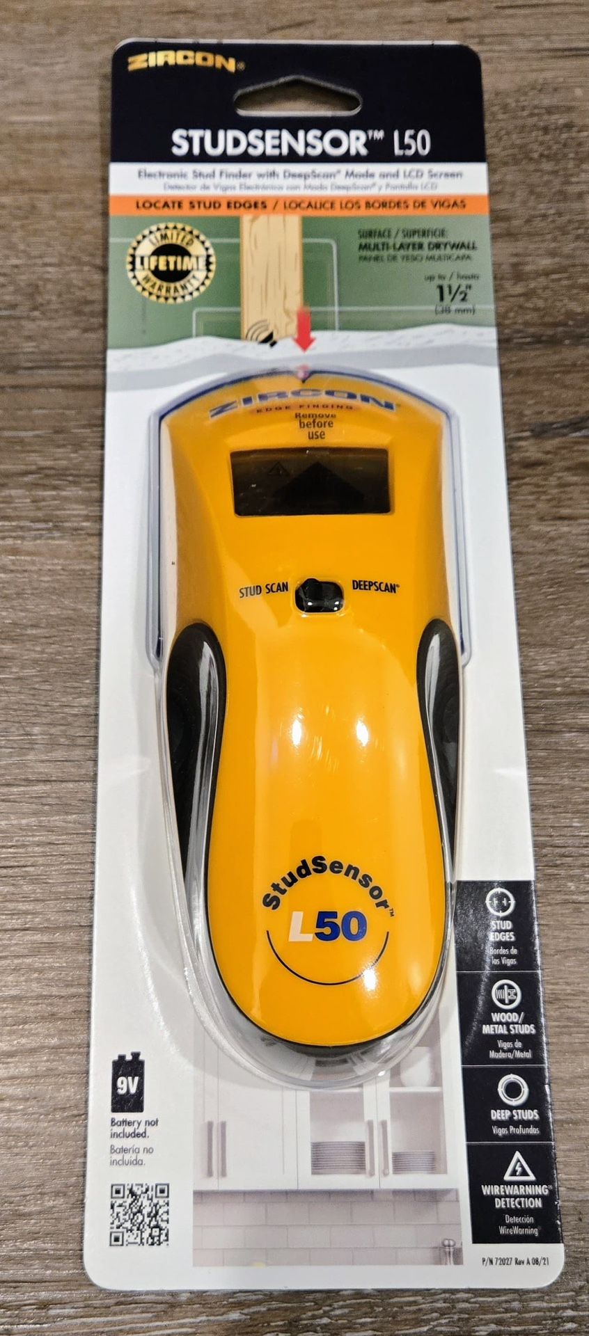 Zircon StudSensor L50 Stud Finder with WireWarning 1.5-in Scan Depth Metal and wood stud Finder Item #197656 | Model #SS E50