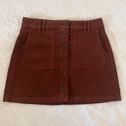 American eagle corduroy brown skirt