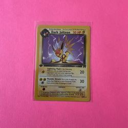 1st Edition Dark Jolteon 38/82 Pokemon Card from the Team Rocket Set 