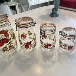 Vintage ARC Storage Jar Set from France