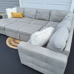 Gray Luxury Sleeper Sectional! 🩶