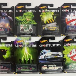Hot Wheels Ghostbusters Full Set 8/8 Complete – All Cars New Sealed