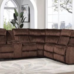 Brown 6 Piece Sectional Really Soft Come See !!