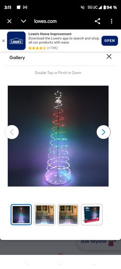 Light-up spiral tree multicolor Lights 72" inch
