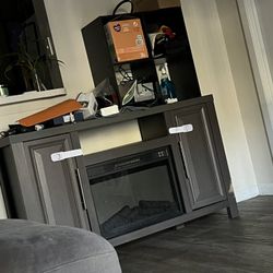 Tv Stand With A Bookcase Shelf 