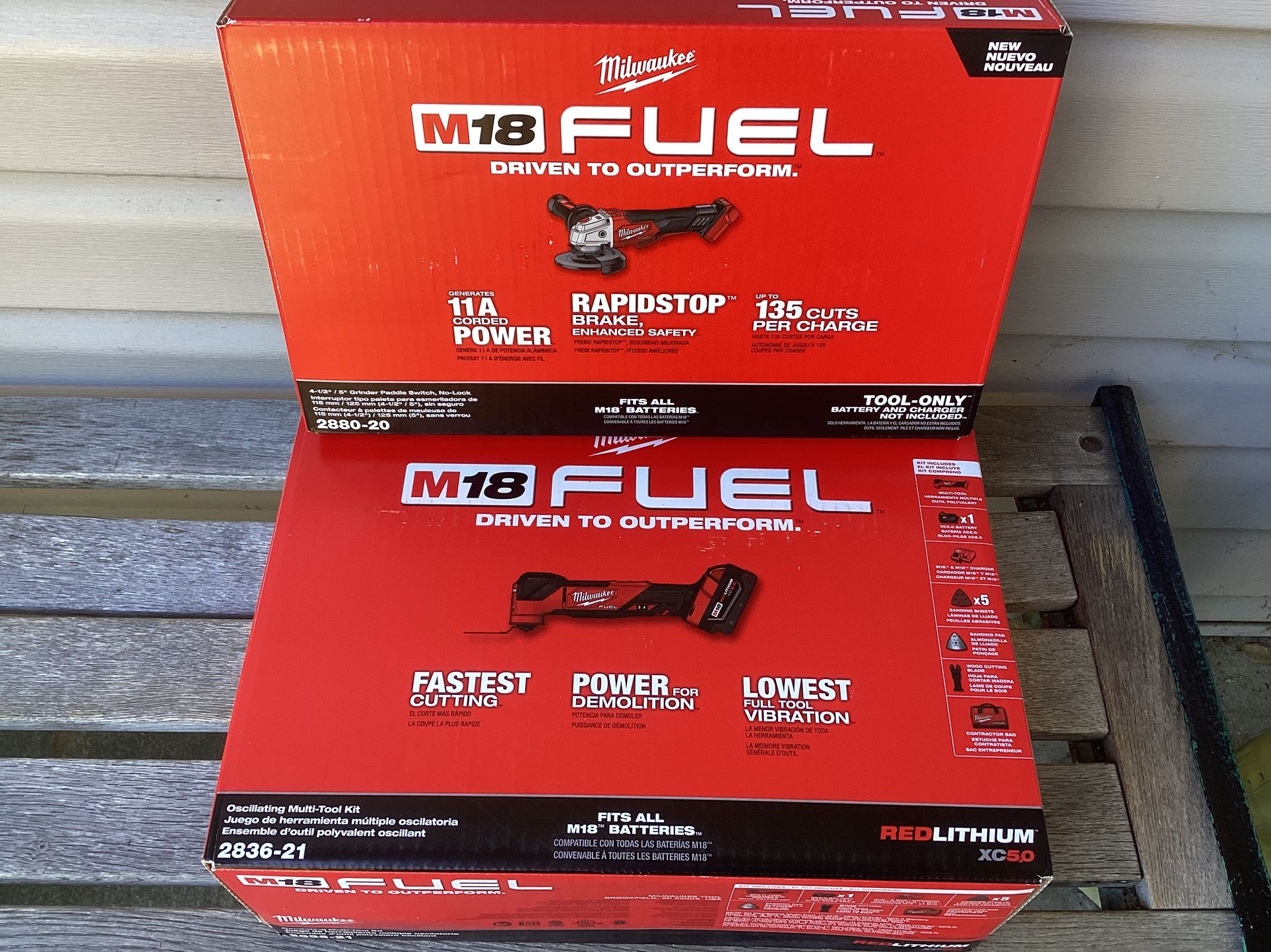 Milwaukee Bundle Deal M18 FUEL Oscillating Multi-Tool Kit And M18 FUEL Grinder (ToolOnly). Brand NEW.