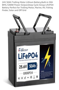 New in the box, 24V 50ah marine battery