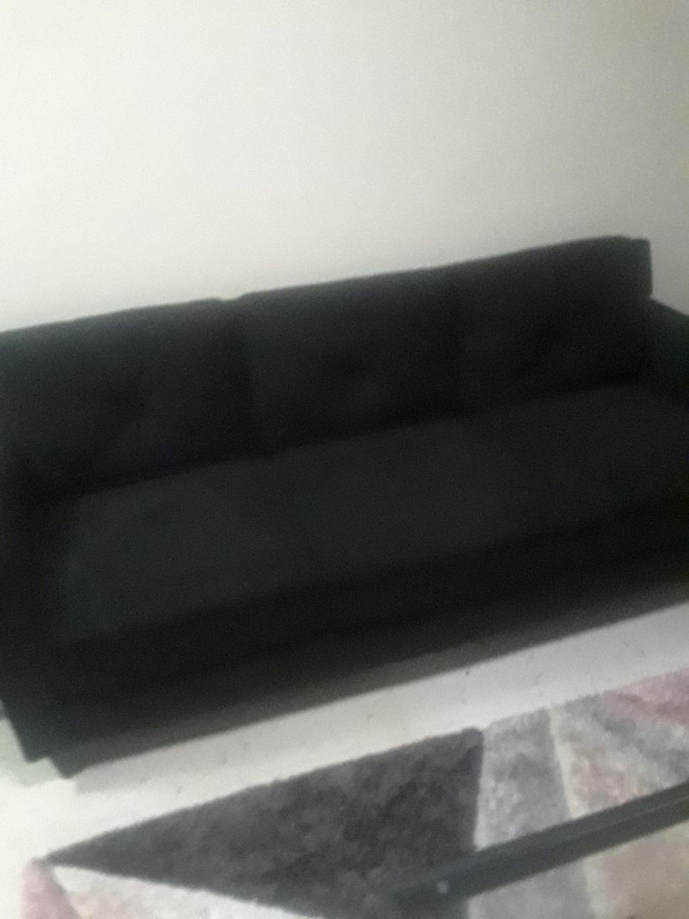 Black Suede Sofa & Love Seat Combo
