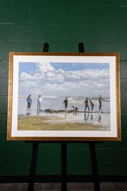 Fathers and Sons by Elaine Hughes - Framed Lithograph - Delivery Available