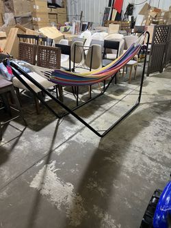 Brand new in box  Portable Rainbow Cotton Hammock Bed with Stand Set with Carrying Bag $50  Warehouse Address: 2745 Boone st  Columbia sc 29204 Behind