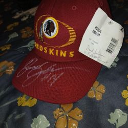 Autographed Brad Johnson Redskins Starter Hat 
