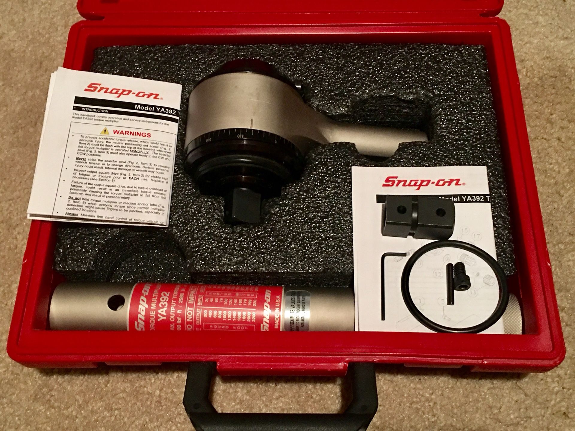 NEW Snapon YA392 Torque Multiplier 2,200 Ft. Lbs. TRADES CONSIDERED