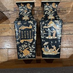 Porcelain Vintage Hand Painted Vases