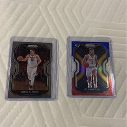 Nikola Jokic Silver Card And RJ Hampton Rookie Card, Prizm
