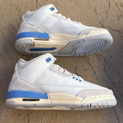 New Nike Air Jordan 3 Retro Lucky Shorts White Blue Shoes Youth 4.5y 5y, Women’s 6 6.5