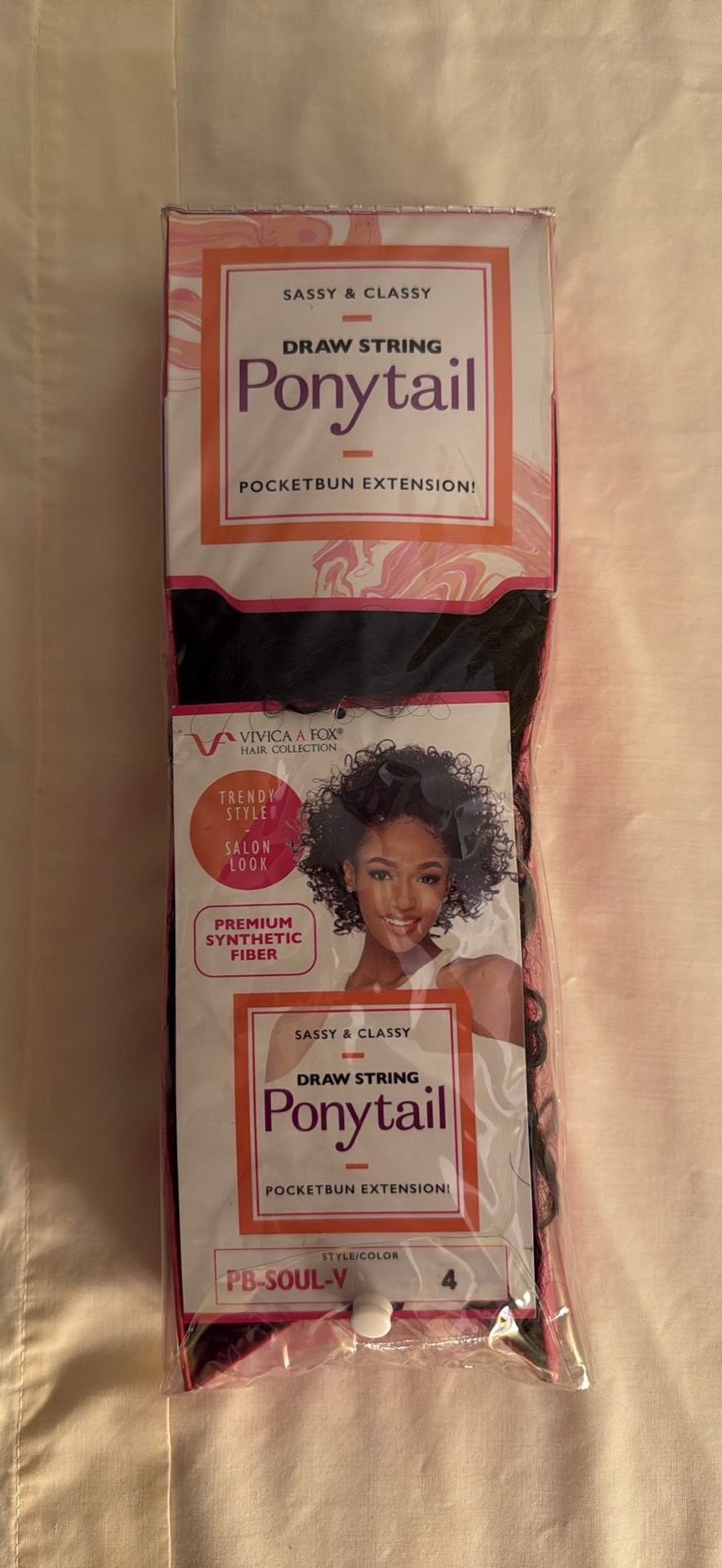 Ponytail (Curly ponytail, short length, dark brown)