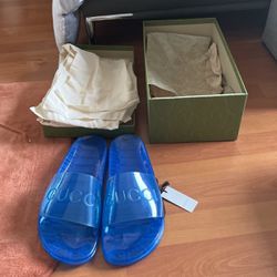 Blue Gucci Slides (size 11 Men)