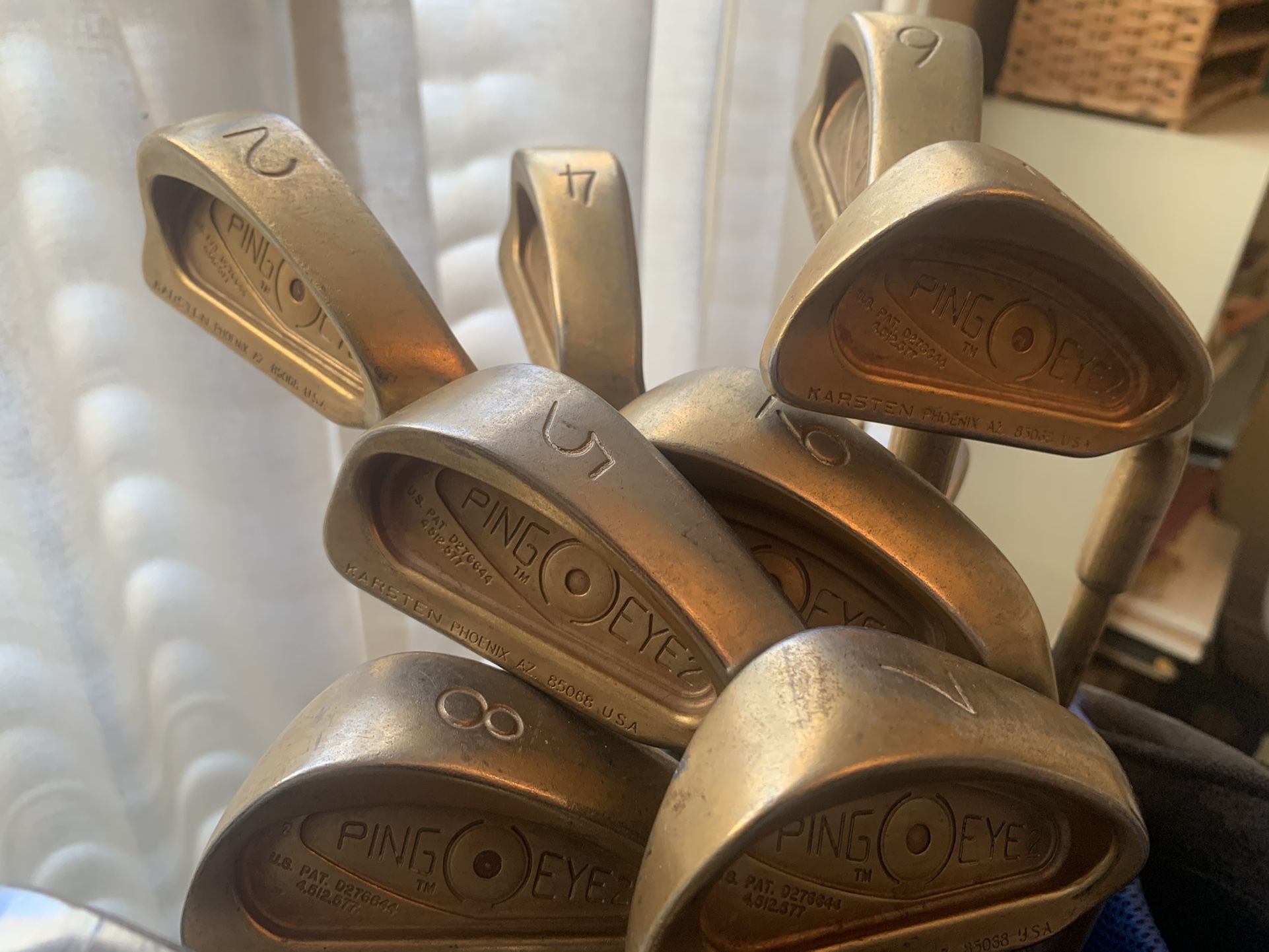 Rare Ping Eye 2 Gold Golf Clubs Irons