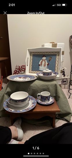 1997 Sakura Debbie Mumm Snowman Stoneware