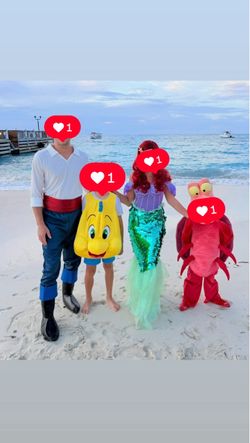 Little Mermaid Disney kids flounder costume