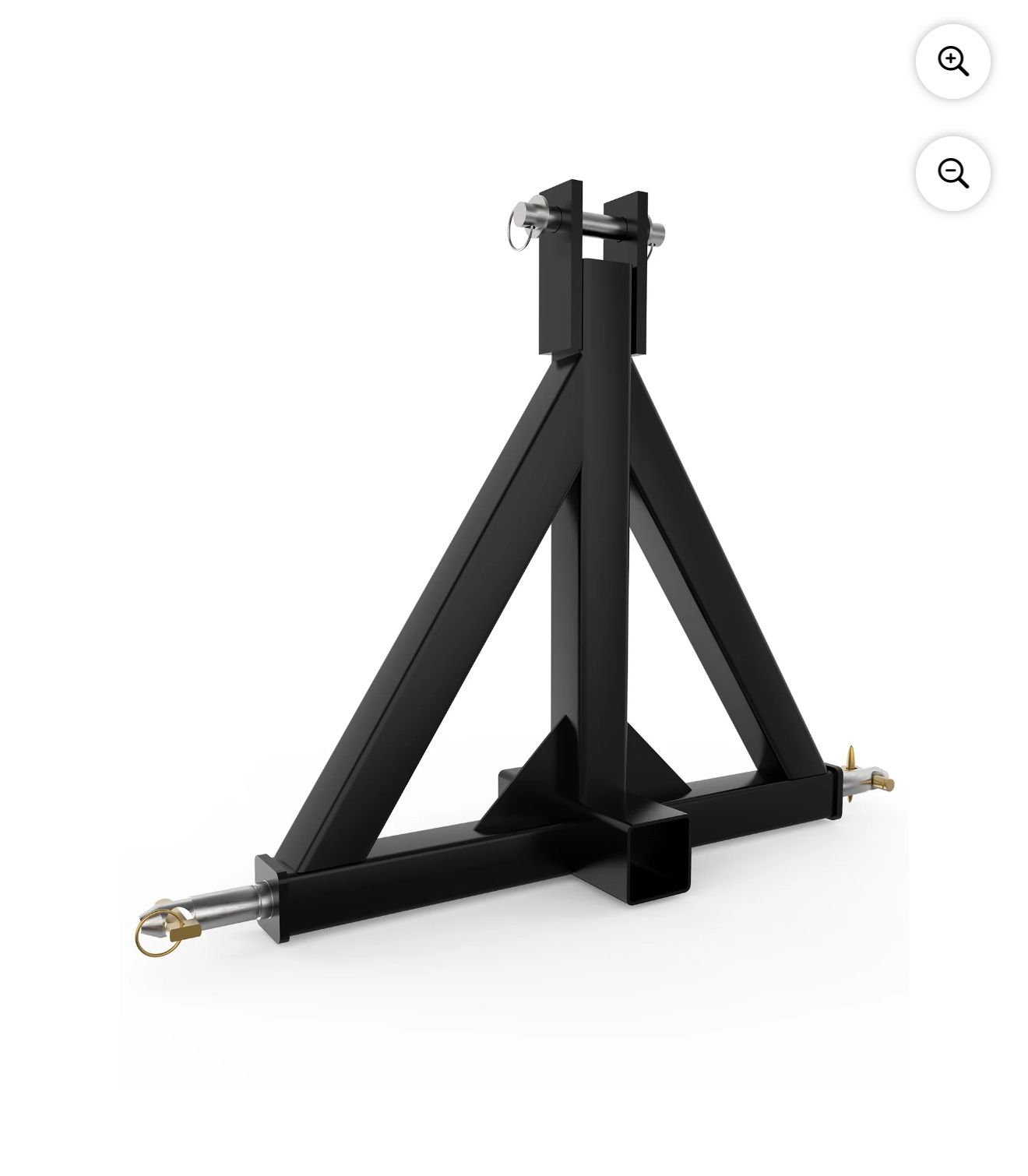 3 Point 2" Receiver Trailer Hitch Drawbar Adapter Category 1 Tractor Tow Compatible for Kubota, BX, LM25H, WLM Tractor, NorTrac, Yanmar, Kioti, Cat,