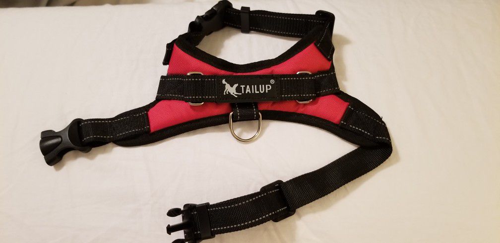 BRAND NEW SMALL RED/BLACK TAILUP DOG HARNESS 