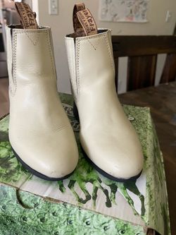Botas estilo charro  para niño color ivory size 9