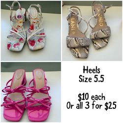 💕 Women’s Heels – Size 5.5 💕 $10 each OR all 3 pairs for only $25!