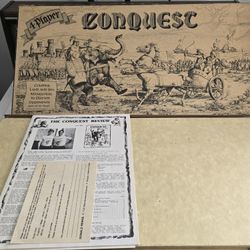Vintage 1980 Conquest 4 Player Board Game With Pieces