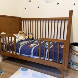 West Elm Mid-Century Convertible Crib + Toddler Kit – Acorn