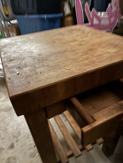 Butcher block with drawer
