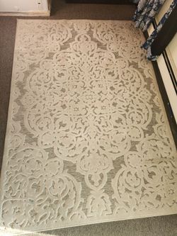 Carpet white and grey