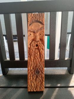 Wood Spirit Carving Made From Redwood