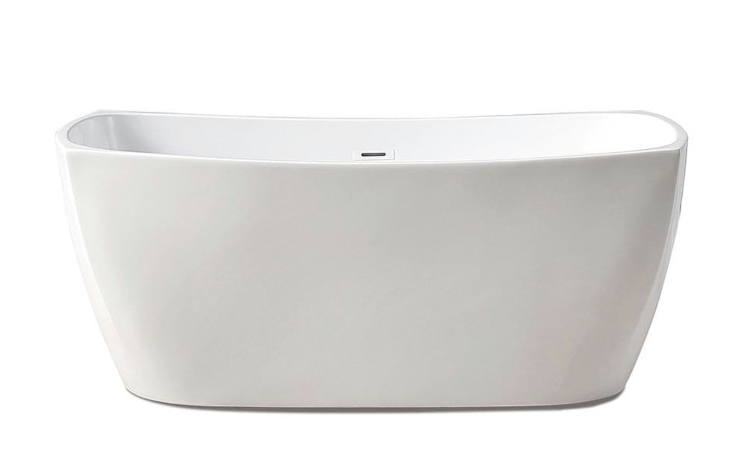 Glacier Bay Birkett 56 in. Acrylic Flatbottom Non-Whirlpool Bathtub in White